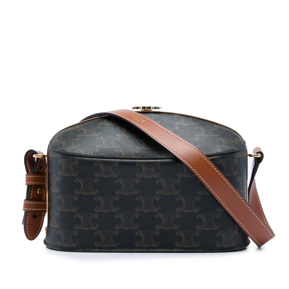 Pre-Loved Celine Triomphe Coated Canvas Lunch Box Bag